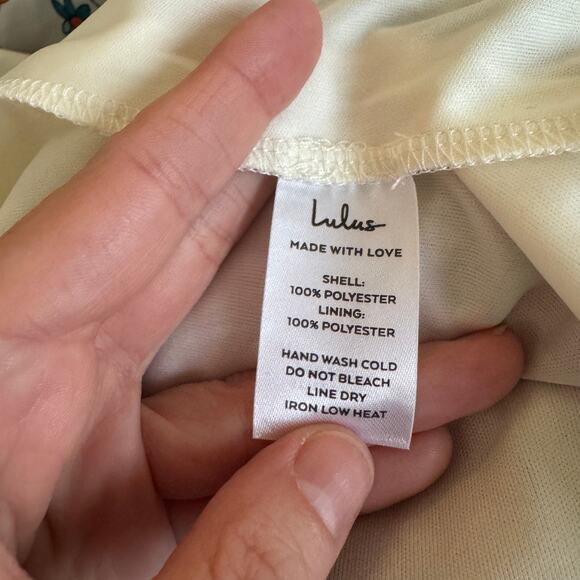 NEW Lulus Cream Floral Maxi Dress - Picture 6 of 8